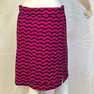 Ellie Kai Size 8 Navy Blue and Hot Pink Mini Skirt, Size 8